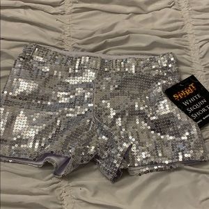 never worn sparkle spandex shorts